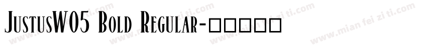 JustusW05 Bold Regular字体转换
